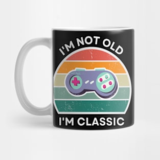 I'm not old, I'm Classic | Game Controller | Retro Hardware | Vintage Sunset | '80s '90s Video Gaming Mug